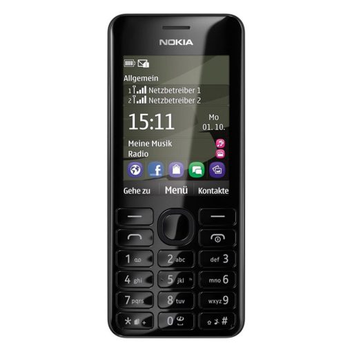 Nokia 206 | Dual Sim | Keypad Mobile | MP3/MP4 Music Player | Flashlight | 1.3MP Camera | PTA Approved | Mobile Phone