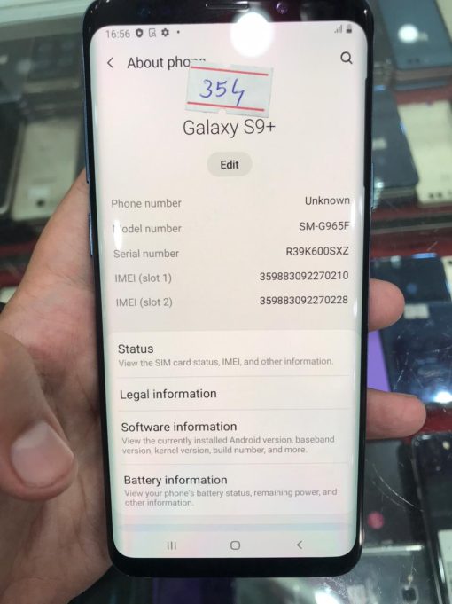 Samsung Galaxy S9+ 6GB Ram 256GB Storage 3D Touch – 6.2 inches Display Snapdragon 845 – Dual Sim Fingerprint Sensor – PTA approved