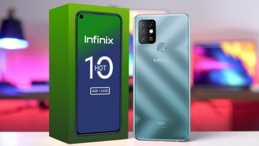 Infinix Hot 10 4GB Ram 64GB Storage Dual Sim – 6.78 inches Display 16 MP Camera – Fingerprint 5200 mAh Powerfull Battery – Box Pack PTA approved