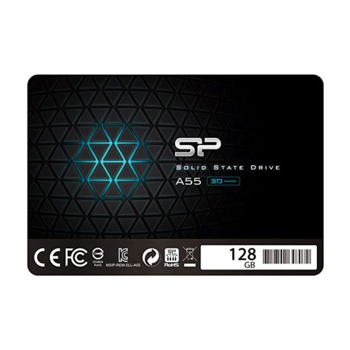 Silicon Power | 128GB SSD | 3D NAND A55 | SLC Cache Performance Boost | SATA III 2.5″ 7mm (0.28″) | Internal Solid State Drive | SSD