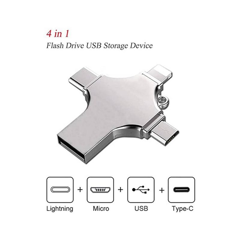 One Drive Usb 4 in 1 USB Flash Drive | 16GB/32GB/64GB/128GB | For iPhone, Android ...